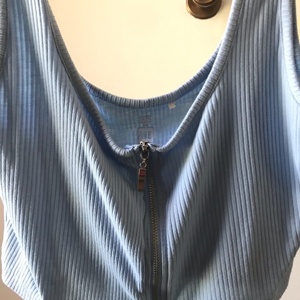 Light blue crop top